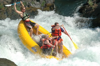Sara, me and Orion in the white water