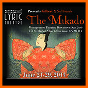 Poster image from Lyric Theatre's 2014 performances of The Mikado
